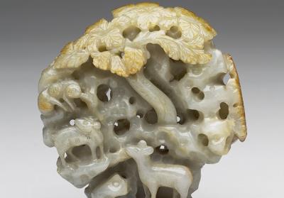 图片[3]-Jade ornament with “lady burns incense in autumn mountains” motif, Jin to Yuan dynasties, 1115-1368 C.E.-China Archive